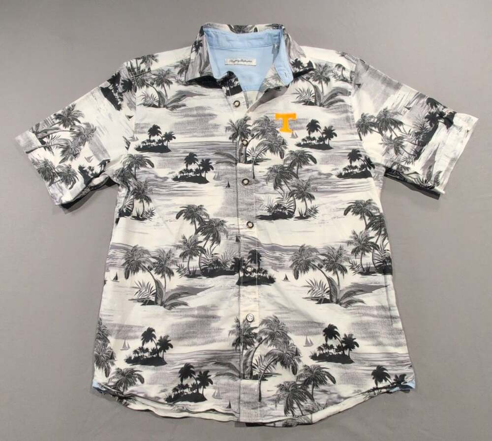 Tommy Bahama Tennessee Volunteers Tropical Horizons Shirt S Black White
